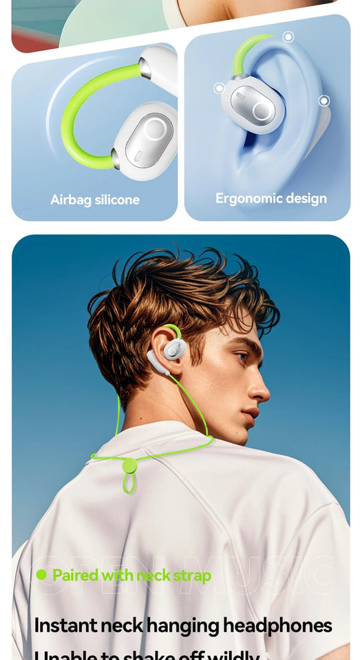 Bluetooth Wireless Earphones Waterproof Sports Headset with Mic Noise Reduction Headphones LED Display Stereo Gaming Earbuds