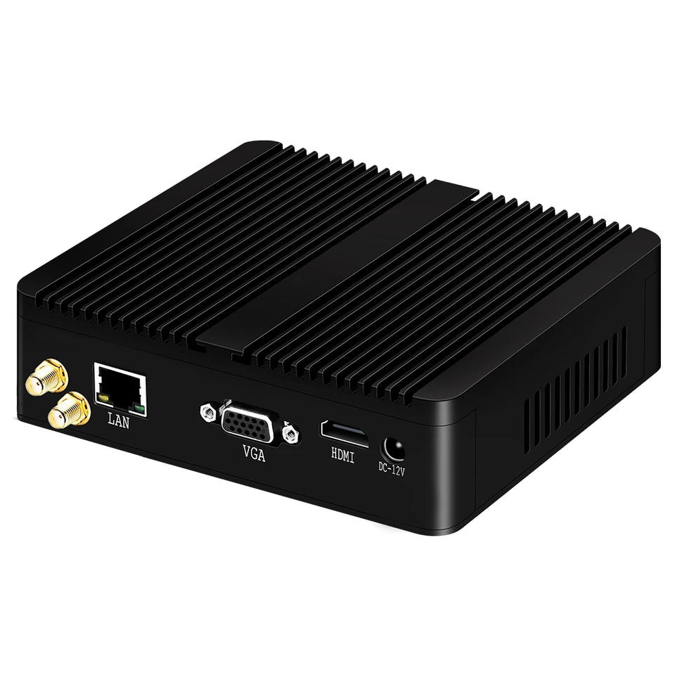 Fanless Mini PC Intel Celeron J1900 Support Windows7/8/10 Linux Gigabit Ethernet WiFi HDMI VGA Display Embedded Computer