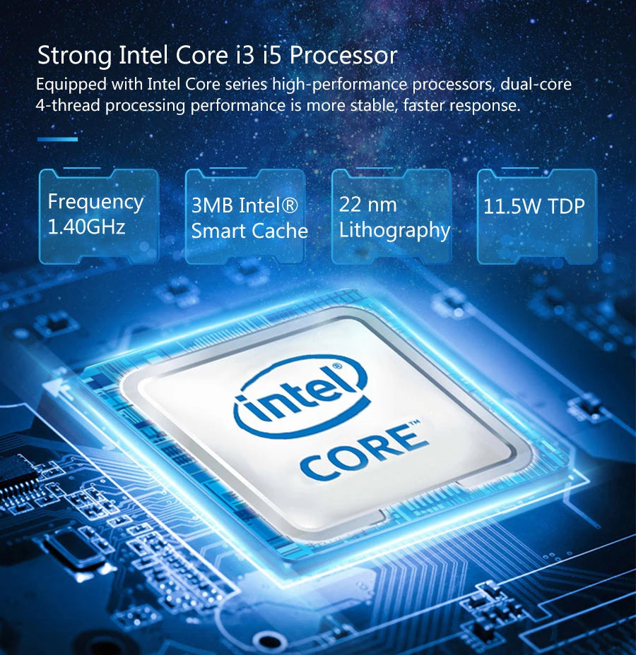 Tolibek HTPC Fanless Mini PC Windows 10 Intel Core i3 5005U i5 4200U Celeron 2955U DDR3L WiFi HDMI 8*USB Office Mini Computer