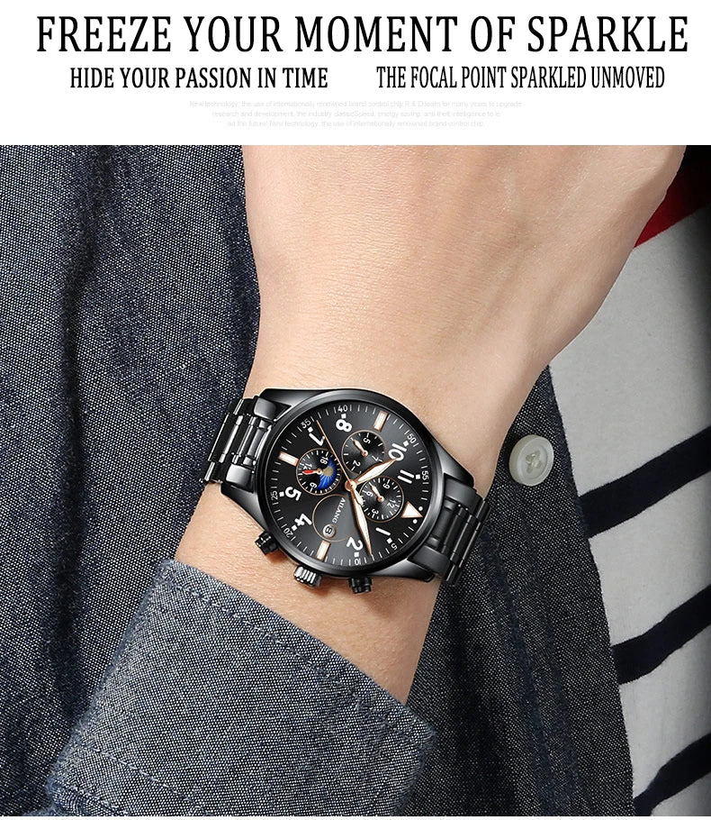 2019 The latest design of the multi-function gear sport diving watch movements leisure fashion men's wrist watch men Automatic