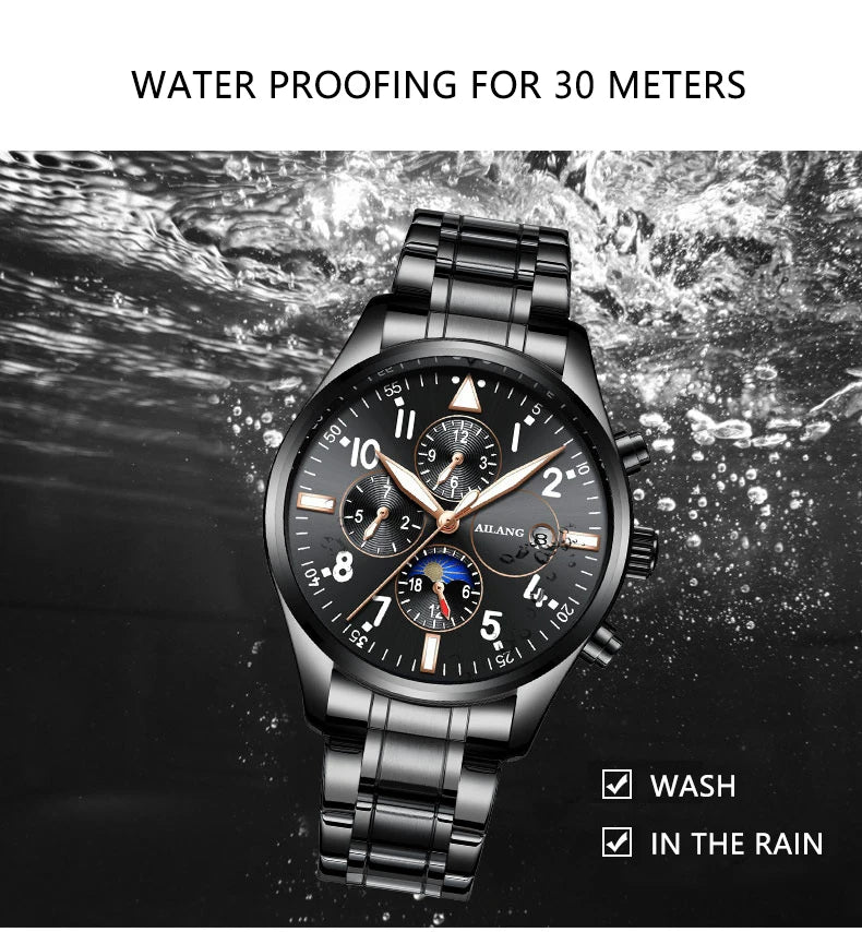 2019 The latest design of the multi-function gear sport diving watch movements leisure fashion men's wrist watch men Automatic