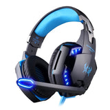 KOTION EACH Gaming Headset Casque Deep Bass Stereo Game Headphone with Microphone LED Light for PS4 Laptop PC Gamer