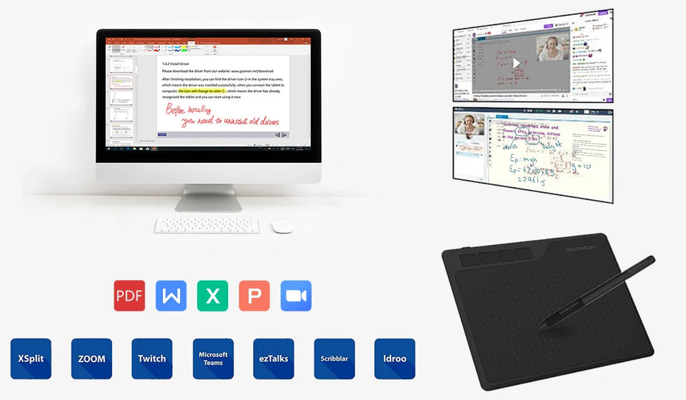 GAOMON S620 6.5 x 4 Inches Digital Tablet Anime, Graphic Tablet for Drawing &Playing OSU with 8192 Levels Battery-Free Pen