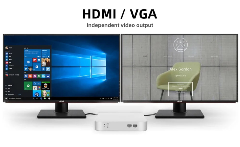 XCY Office Mini PC Intel i7 4500U i5 4200U 3317U Support Windows 10 Linux HDMI VGA Display WiFi Gigabit Ethernet THPC Barebone