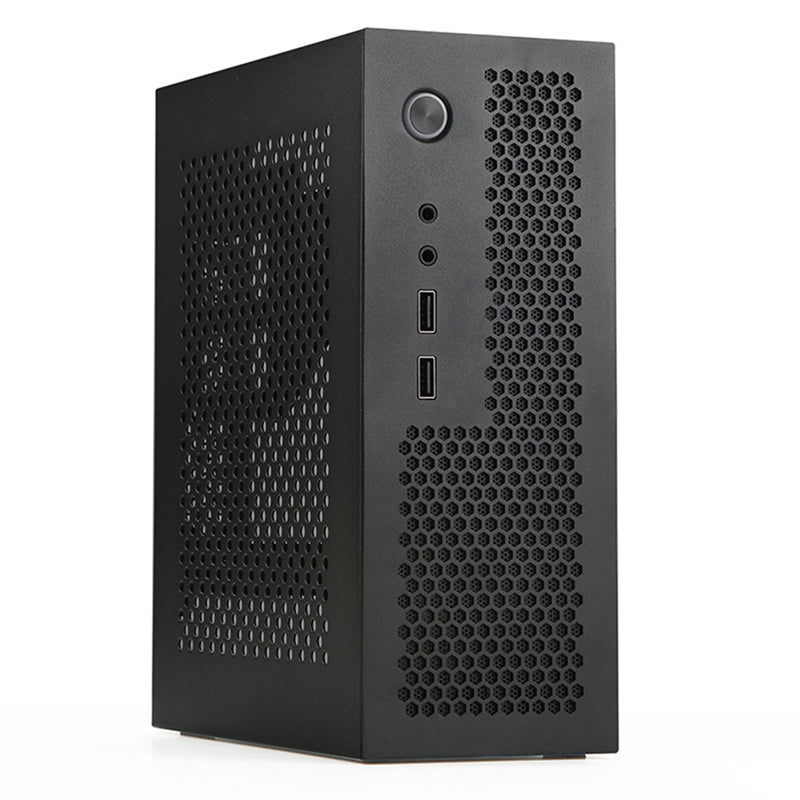 A09 HTPC Computer Case Mini ITX Gaming PC Chassis Desktop Chassis USB2.0 Computer Case Home Computer Case Black