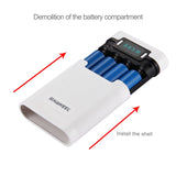 HAWEEL DIY 4X 18650 Battery (Not Included) 10000MAh Power Bank Shell Box with 2 USB Output & Display for Smartphones-B