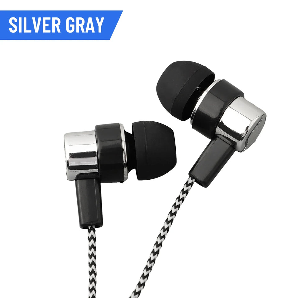 Wired Headphones With Mic In-ear Sports Headphone 3.5 Mm Audio Jack In-Ear Stereo Earbuds Mobile Headphones For Phone Pc