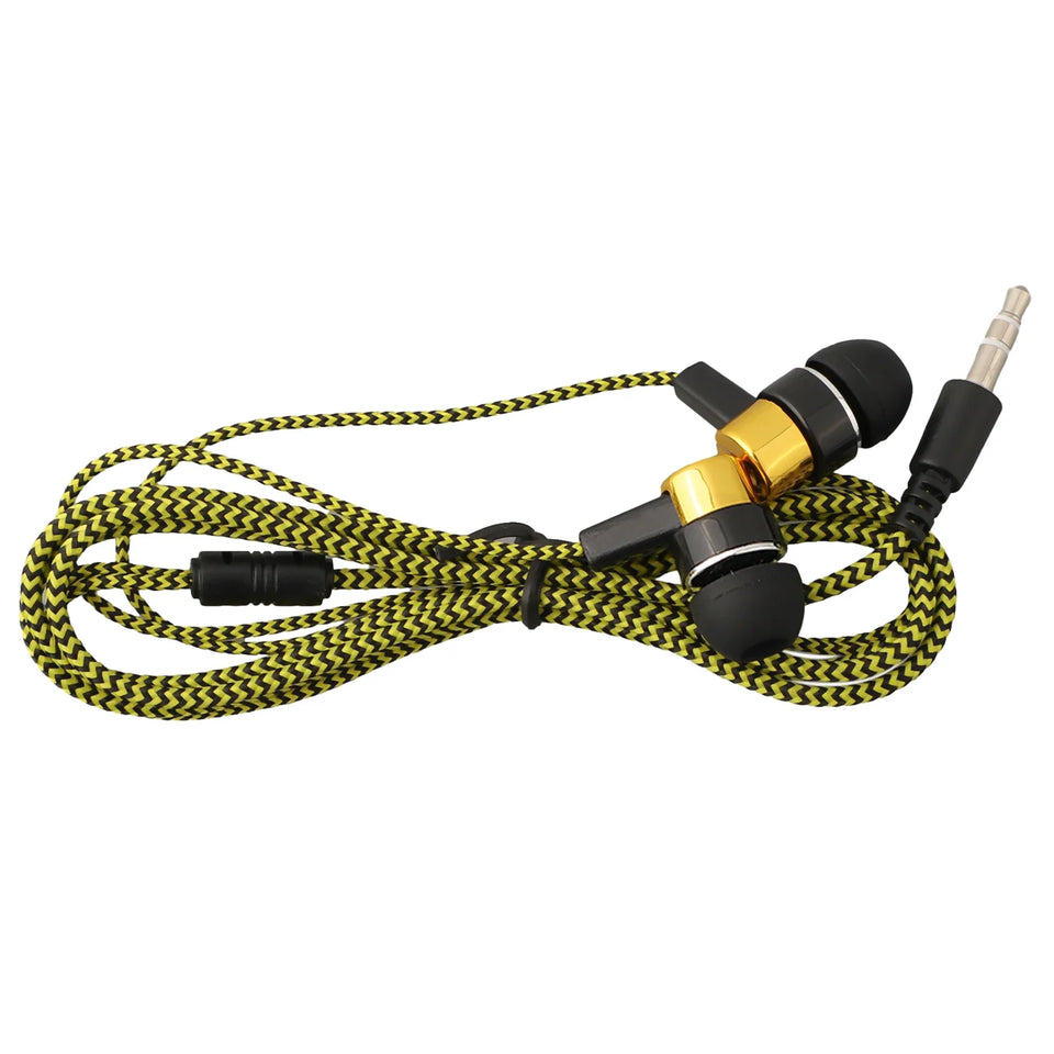 Wired Headphones With Mic In-ear Sports Headphone 3.5 Mm Audio Jack In-Ear Stereo Earbuds Mobile Headphones For Phone Pc