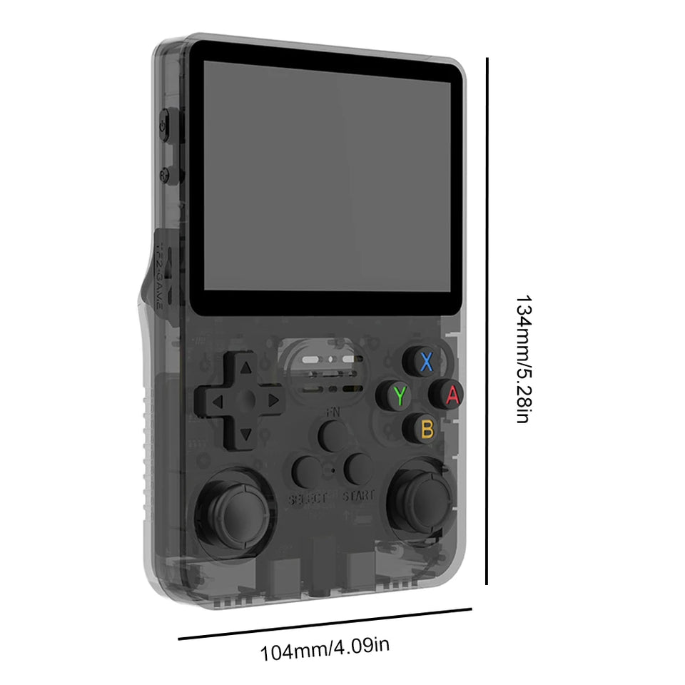 R36S Retro Handheld Game Console Linux System 3.5-inch IPS Screen Portable Video Player 64/128GB 10000 Games+ EVA Carrying Bags