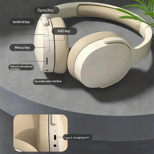 P2961 Wireless Bluetooth Headphones Over Ear HIFI Stereo Headsets True Sports With Earphones TF/AUX Music Player with Mic Gifts