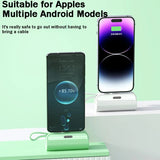 Power Bank 5000mAh Built in Cable Mini PowerBank External Battery Portable Charger For iPhone Samsung Xiaomi Spare Power Banks