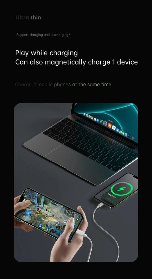 Magnetic Qi Wireless Power Bank PD 20W Fast Charging 20000mAh Portable Powerbank for IPhone 15/14/13/12 Xiaomi Huawei Samsung