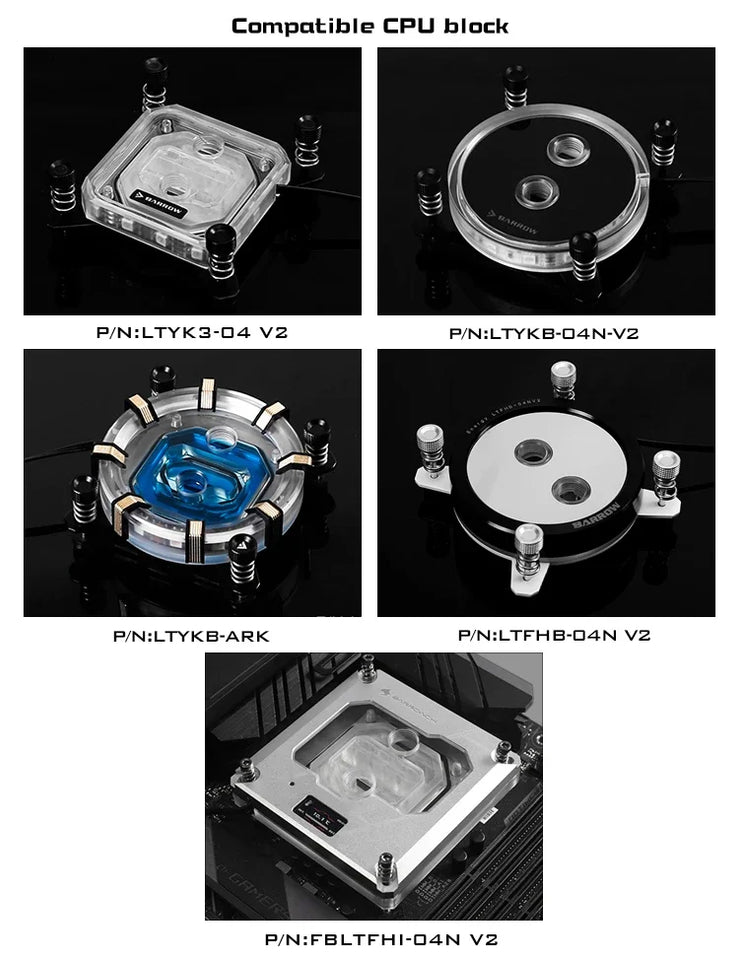 Barrow Distroplate for IN WIN 915 Case YG915-SDB Water Cooling System for PC Gaming 5V 3PIN Waterway Board