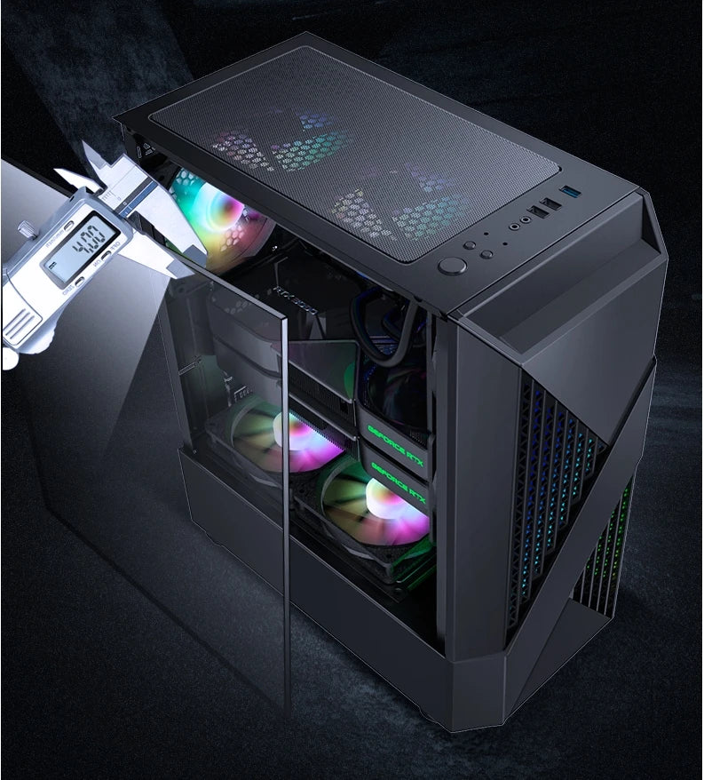 HUANANZHI Gaming PC X99-AD4 Motherboard Xeon 2678 V3 2680 V4 CPU Cooler 4*16G RAM 500G M.2 SSD GPU GTX1660 6GD5 750W PSU PC Case