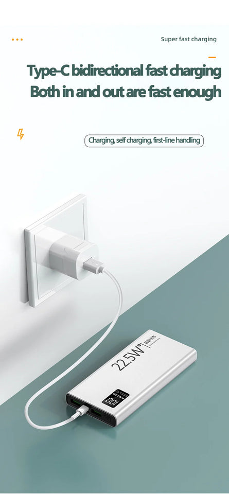 MAOLEI  KJ-K7Portable power bank，Compatible with Apple, Huawei, Xiaomi，Oppo fast charging，10000mAh，Bidirectional fast charging