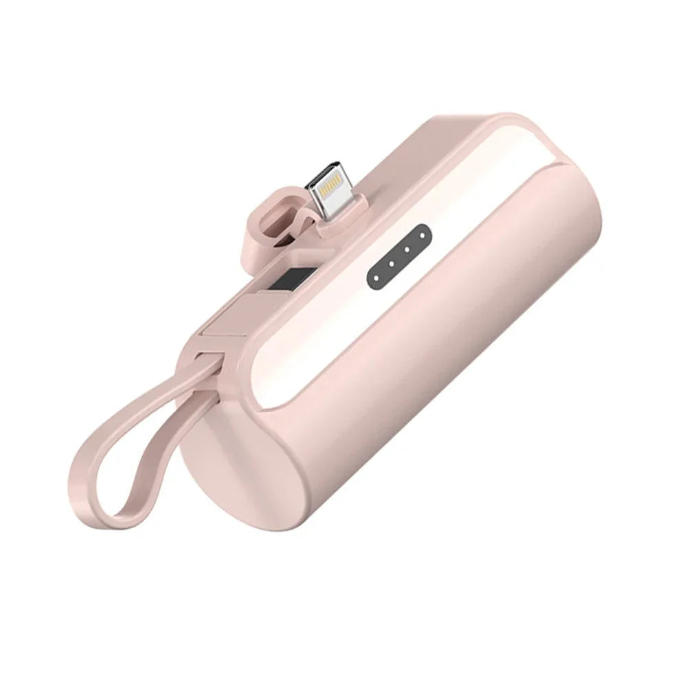 Power Bank 5000mAh Built in Cable Mini PowerBank External Battery Portable Charger For iPhone Samsung Xiaomi Spare Power Banks