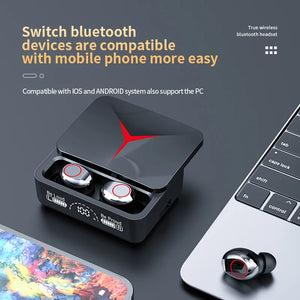 FANGTUOSI 2024 New Wireless Headphones Sliding Cover Gaming Headsets Stereo Sports Earbuds Earphones with Led Digital Display