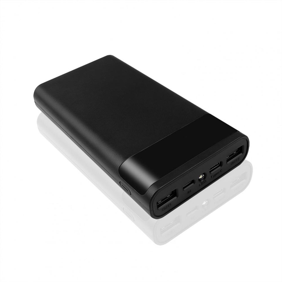 Durable Battery Charger Case Long Service Life Large Capacity 20000mAh Power Bank Shell Fast Charging