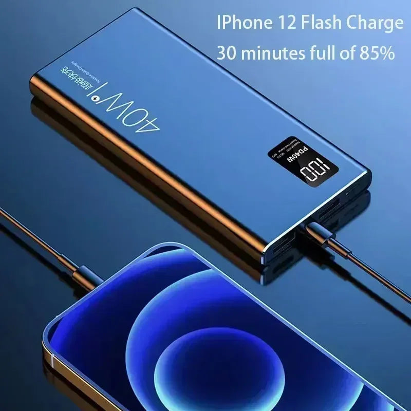 PD40W Super Fast Charging Power Bank Portable 10000mAh Digital Display External Battery Charger For IPhone Xiaomi Huawei QC3.0