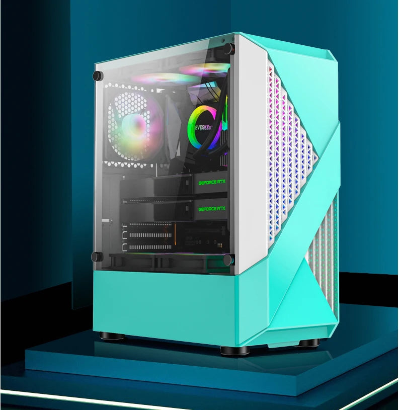 HUANANZHI Gaming PC X99-AD4 Motherboard Xeon 2678 V3 2680 V4 CPU Cooler 4*16G RAM 500G M.2 SSD GPU GTX1660 6GD5 750W PSU PC Case