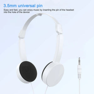 3.5mm Wired Over-ear Headphones Foldable Sports Headset Portable Music Earphones MP4 MP3 Smartphones Laptop