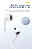 Half-In-Ear Wired Headphones HiFi Music Earbud Handfree Earphone Type-C 3.5mm With Mic For Android Samsung Xiaomi Tablet Laptops