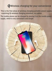 200000mAh Wireless Power Bank Two-way Super Fast Charging Powerbank Portable Charger Type-c External Battery Pack for IPhone