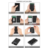 HAWEEL DIY 4x 18650 Battery (Not Included) 12000mAh Dual-way QC Charger Power Bank Shell Box with 2x USB Output & Display, Suppo