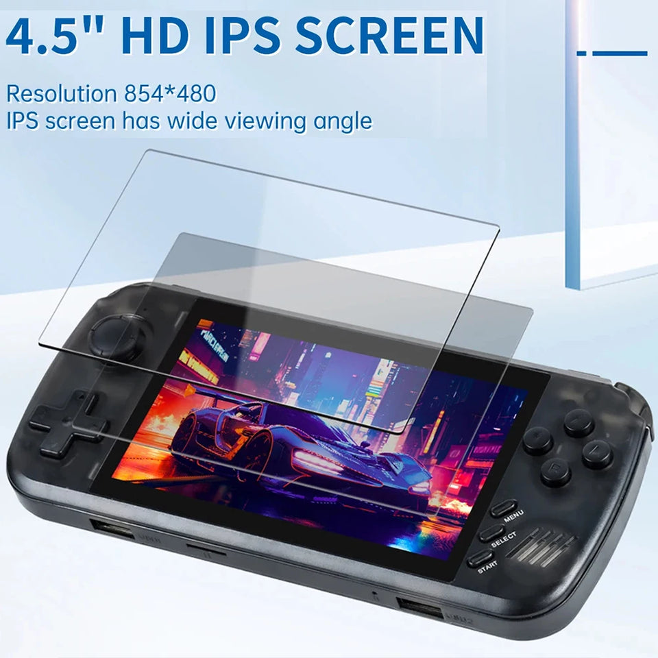 X39 Pro Handheld Game Console 4.5 Inch IPS Screen 3000mAh Rechargeable Video Game Console With 4000+ Games Support 2 Players