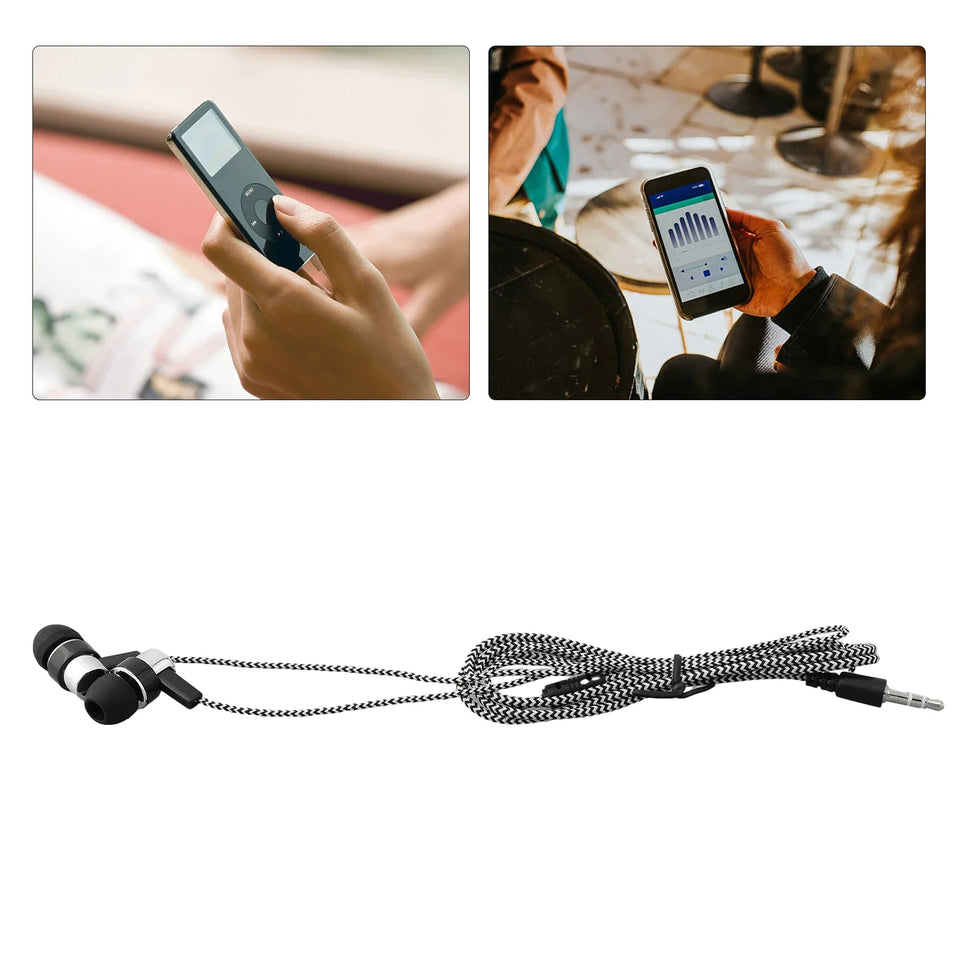 Wired Headphones With Mic In-ear Sports Headphone 3.5 Mm Audio Jack In-Ear Stereo Earbuds Mobile Headphones For Phone Pc