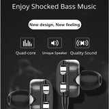 3.5mm Wired Headphone High Bass Headsets Music Sports Gaming Earphones Dual Drive TWS 6D Stereo In-Ear Headset With Microphone