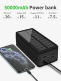 2024Neue 30000mah Solar Power Bank Wiederaufladbare Handy Drahtlose Aufladung Große Kapazität Externe Batterie Schnele Aufladung