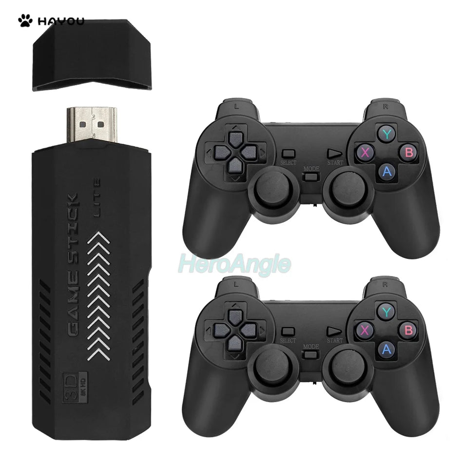 New X2 Plus Game Stick 4K GD10 Retro Video Game Console 2.4G Wireless Controller HD-Out 40000 Games For PSP/N64/PS1