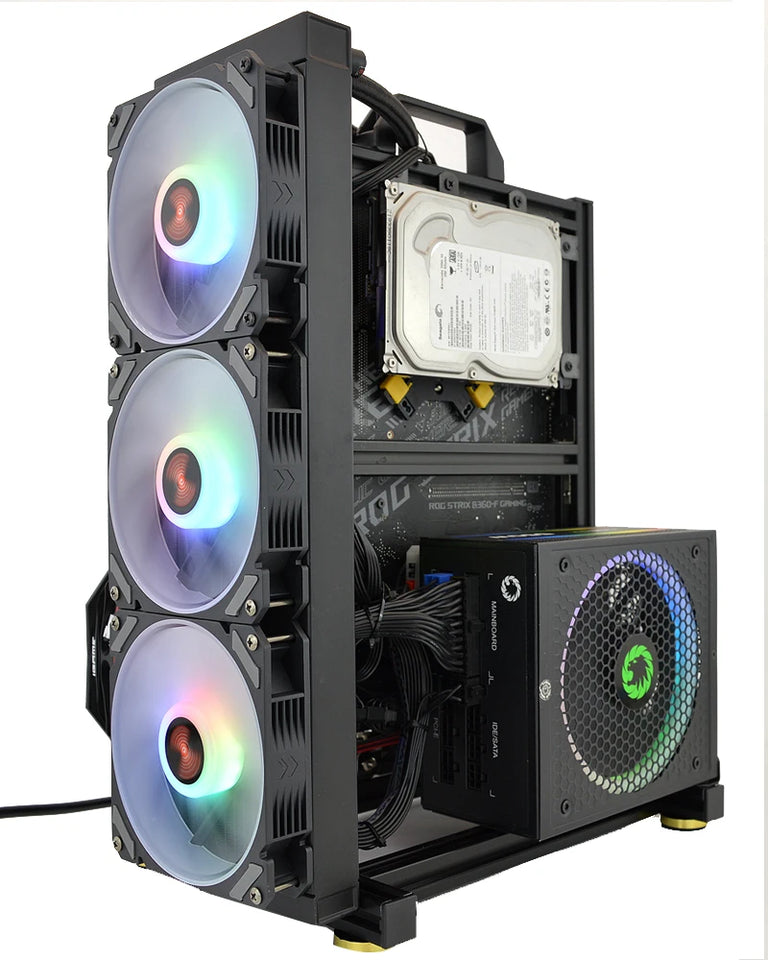Open Computer Case Frame DIY Creative Rack Mini ITX MATX Gamer Cabinet ATX Air/Water Cooler 360 Desktop PC Gaming Chassis