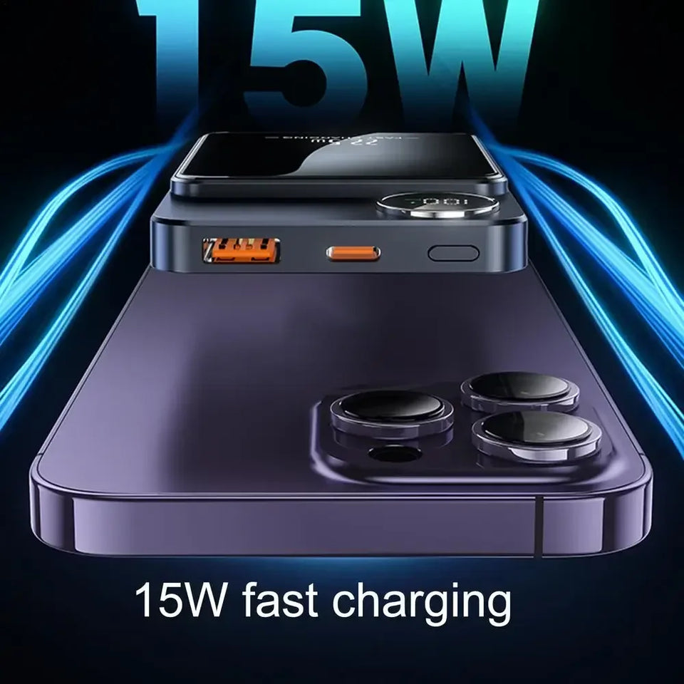 Magnetic Qi Wireless Power Bank PD 20W Fast Charging 20000mAh Portable Powerbank for IPhone 15/14/13/12 Xiaomi Huawei Samsung