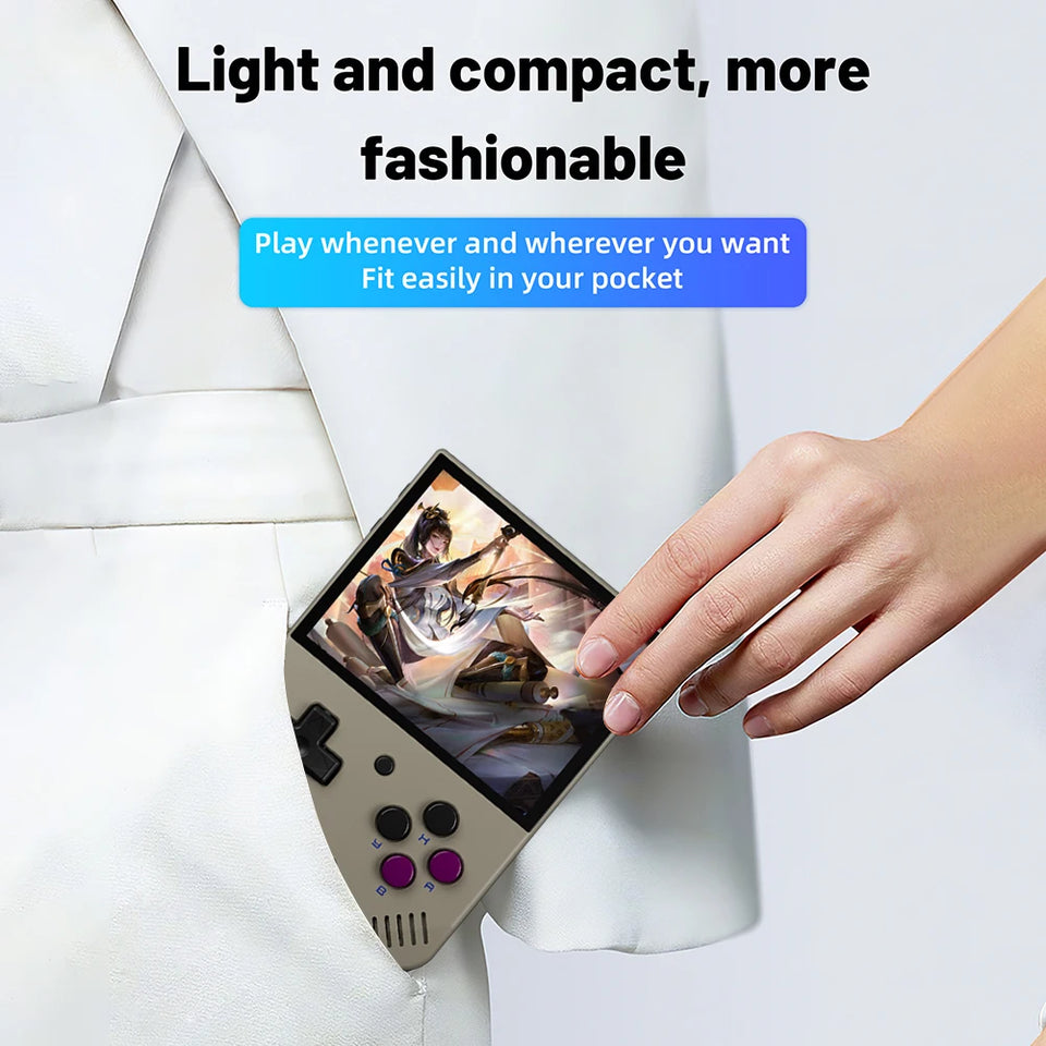 MIYOO Mini Plus Portable Retro Handheld Game Console 3.5-inch IPS HD Screen Children's Gift Linux System Classic Gaming Emulator