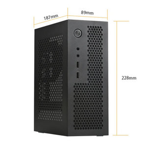 A09 HTPC Computer Case Mini ITX Gaming PC Chassis Desktop Chassis USB2.0 Computer Case Home Computer Case Black