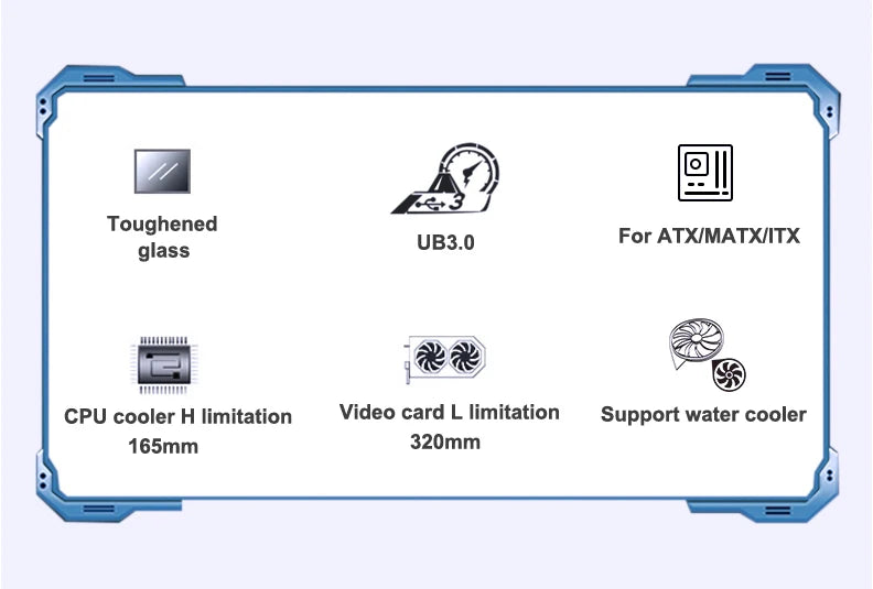 HUANANZHI Gaming PC X99-AD4 Motherboard Xeon 2678 V3 2680 V4 CPU Cooler 4*16G RAM 500G M.2 SSD GPU GTX1660 6GD5 750W PSU PC Case