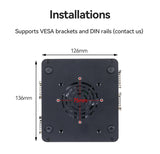 XCY Fanless Mini PC Intel Celeron J4125 DDR4 M.2 SSD RS232/485 2x LAN GPIO mPCIE 4G LTE 8x USB LVDS HDMI TPM 2.0 Windows 11