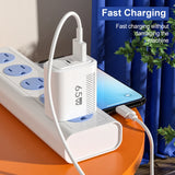 65W GaN USB Fast Charger Quick Charge EU/US Plug Phone Charger For iPhone Xiaomi Samsung Huawei PD Type C Wall Charger Adapter