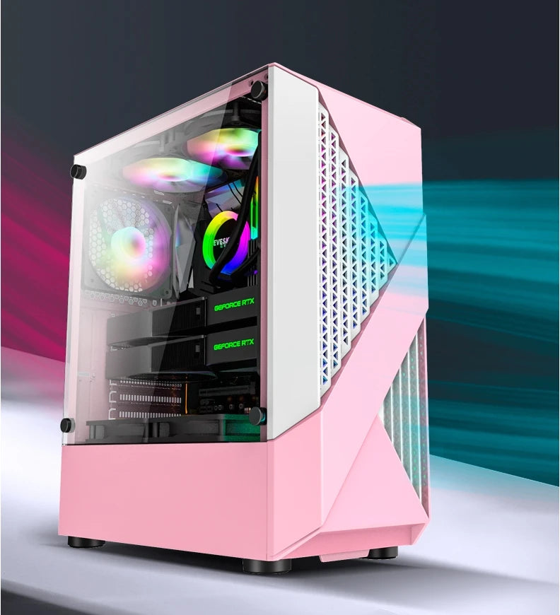 HUANANZHI Gaming PC X99-AD4 Motherboard Xeon 2678 V3 2680 V4 CPU Cooler 4*16G RAM 500G M.2 SSD GPU GTX1660 6GD5 750W PSU PC Case