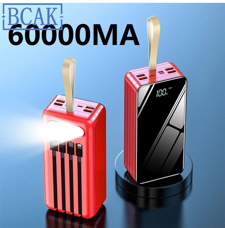 BCAK 80000mAh Large-capacity Charging Treasure  60000 Digital Display 5w Fast Charging Outdoor 100000 Mobile Power Gift Wholesal