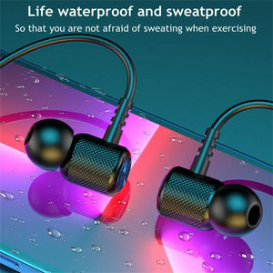 Magnetic Wireless Headphones Bluetooth 5.2 Neckband Earphones Silicone Hifi 12D Stereo Sports Headset Halter Waterproof Earbuds