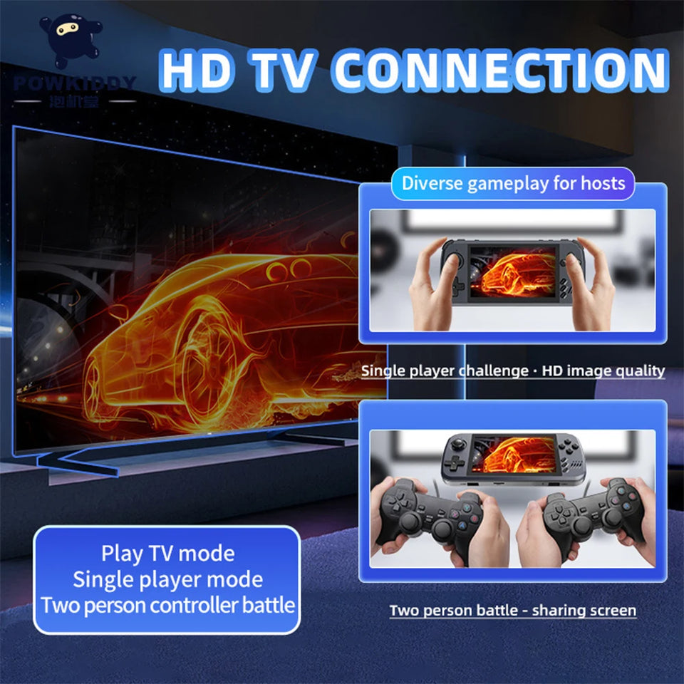 X39 Pro Handheld Game Console 4.5 Inch IPS Screen 3000mAh Rechargeable Video Game Console With 4000+ Games Support 2 Players