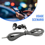Wired Headphones With Mic In-ear Sports Headphone 3.5 Mm Audio Jack In-Ear Stereo Earbuds Mobile Headphones For Phone Pc