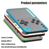 K10 Ultra Thin Handheld Game Console Built-in 500 Classic Games 2.4 Inch Mini Video Games Player Gaming Toy for Kids