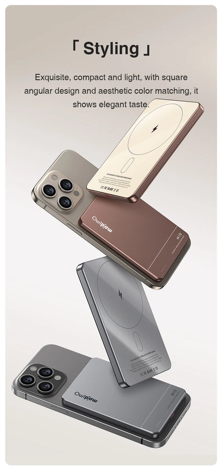 Magnetic Power Bank 5000mAh, Wireless Portable Charger, 20W Fast Charging Battery Pack with USB-C,Compatible iPhone Samsung