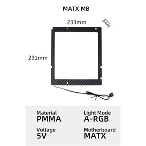 ARGB Motherboard-ATX ITX Lighting Frame Light Pad for MATX PC Gaming for Case US L21D