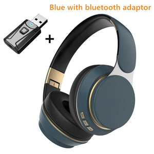 Wireless TV Headphones Bluetooth 5.0 USB Adaptor Stereo Headset Foldable Helmet Earbuds with Mic for Samsung Xiaomi TV PC Music