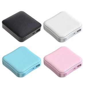 Power Bank 8000mAh Mini Square Charger USB Port External Charger for Smartphone Pinhole Light Display Power Bank